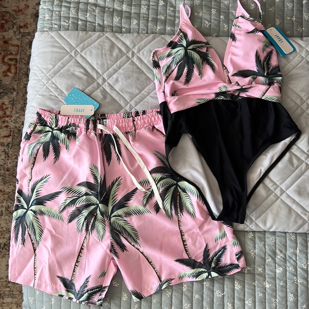 NWT MATCHING his and hers swimsuits